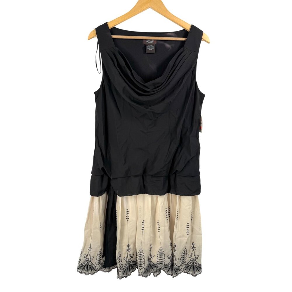 Camille La Vie floral embroidered sequin dress whimsygoth sz 12ā